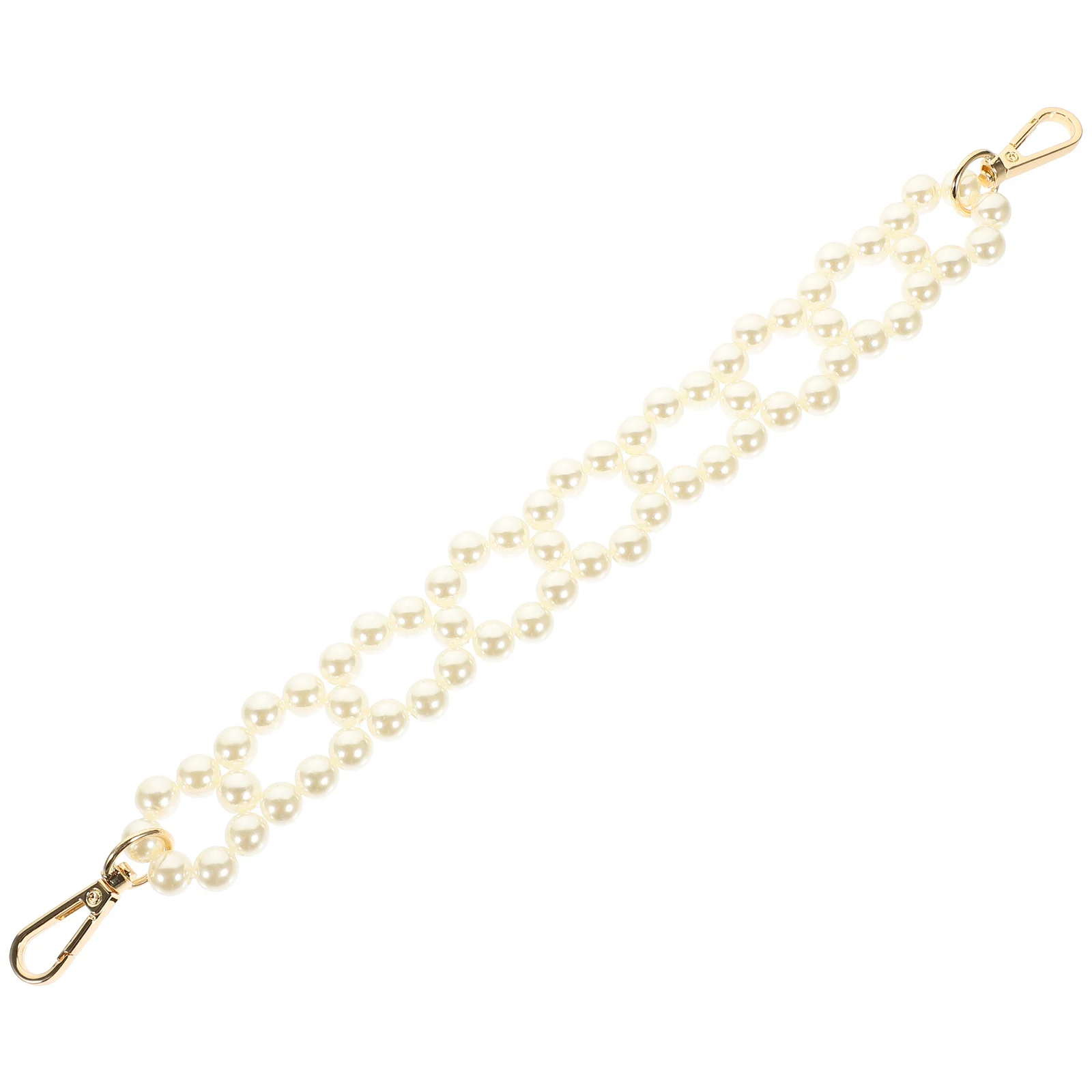 

1 Piece Pearl Bag Chain Luxury Fake Pearl Purse Strap DIY Handbag Replacement Accessory for Shoulder Bag Clutch Decor