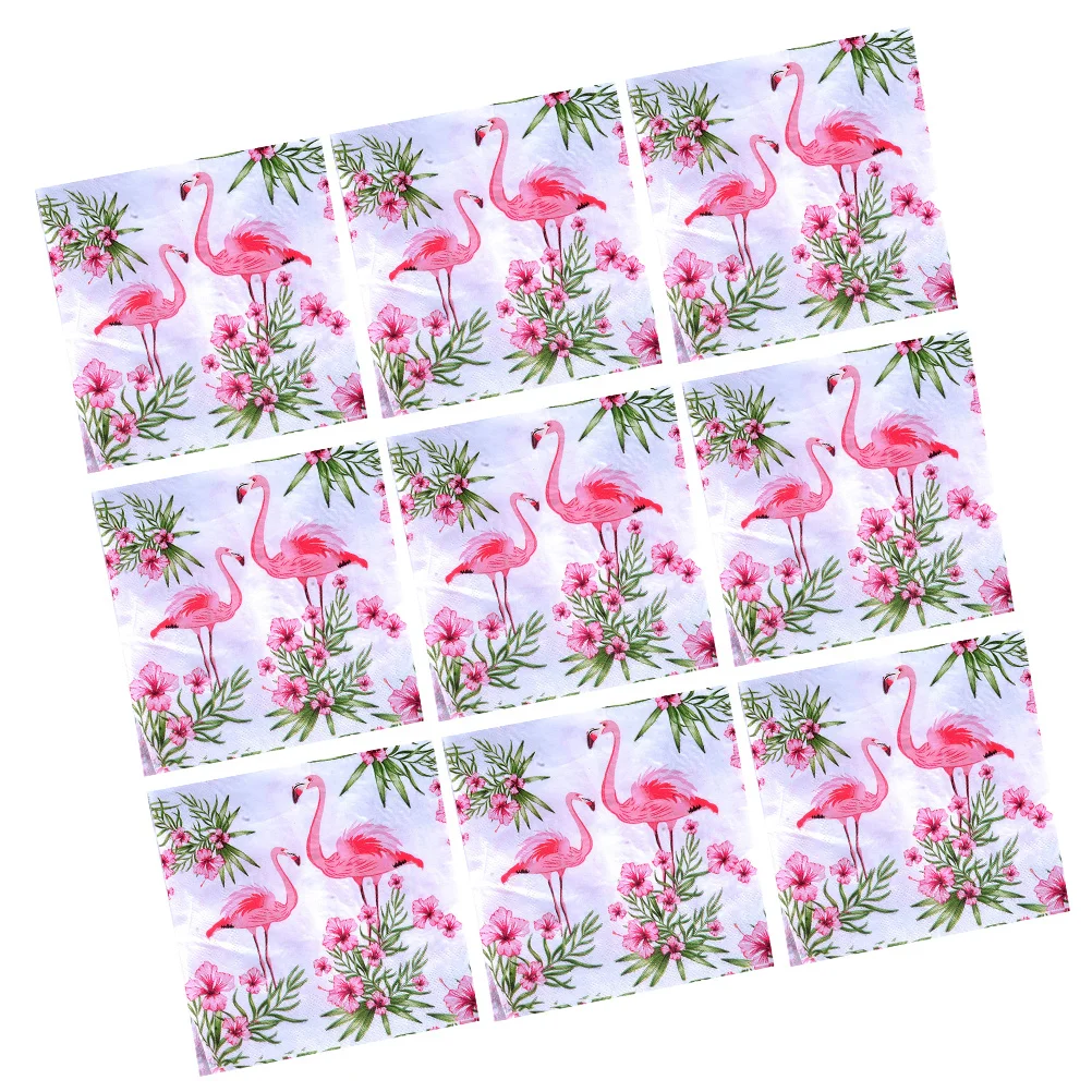 

40pcs Flamingo Printed Napkins Premium Disposable Dinner Paper Towels For Party Banquet Wedding Event Celebration Use