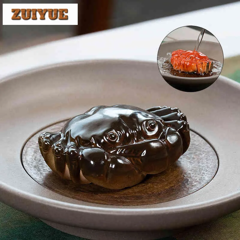 

Исинский фиолетовый глина, меняющий цвет краб, чай, домашнее животное, роскошный цветочный горшок, ландшафтный дизайн, чайная фигурка, игровые игрушки, чайная статуя, украшения, подарок