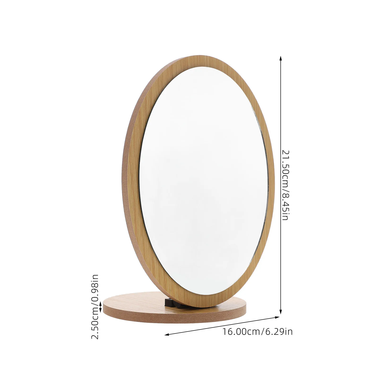 Miroir de maquillage pliable, 1 pièce, miroir de bureau de dessin animé, Beige, chambre à coucher, Salon de maison, mode, décor de bureau élégant
