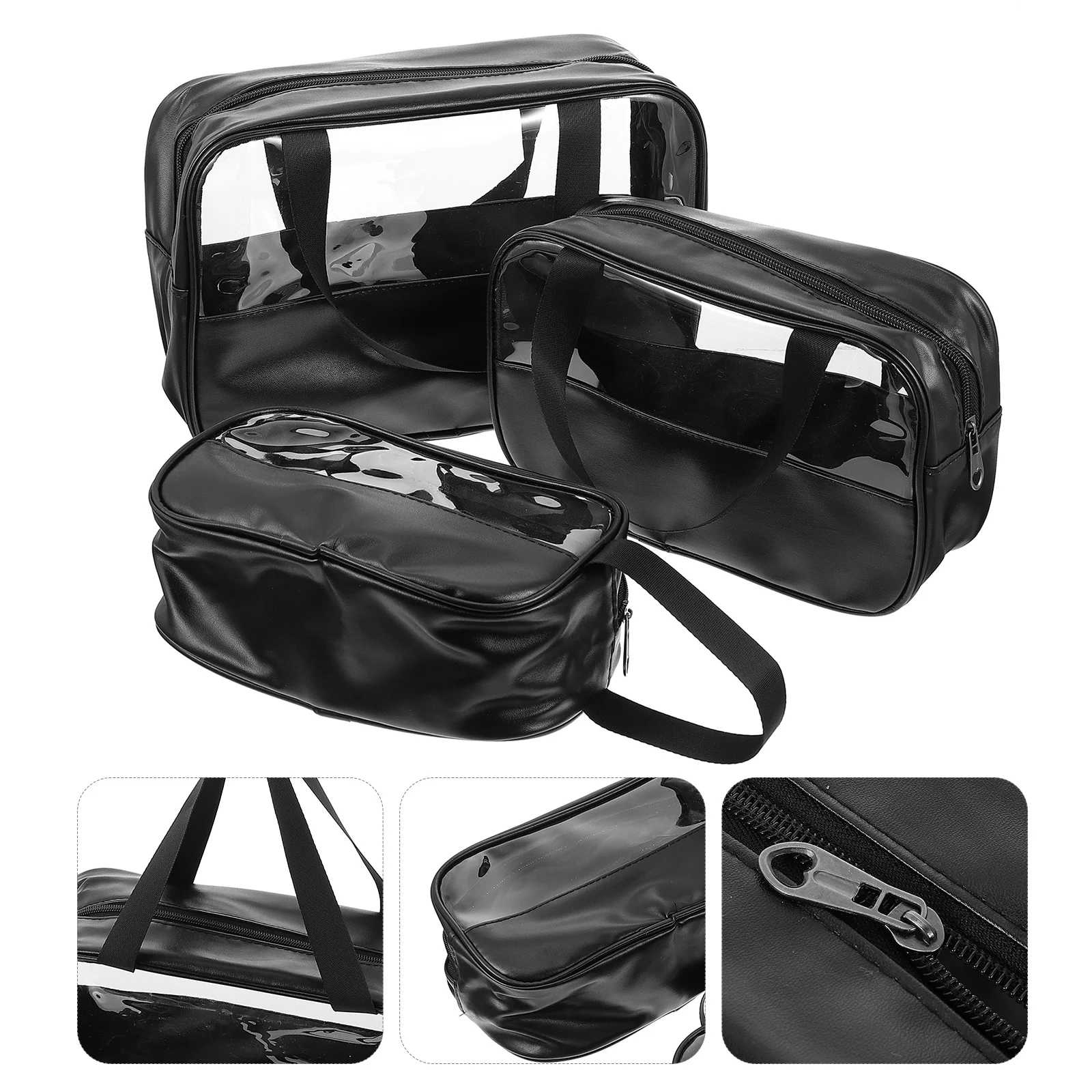 

3pcs Large Capacity Waterproof Toiletry Bag Travel Makeup Organizer Transparent Storage Bags For Camping Fitness