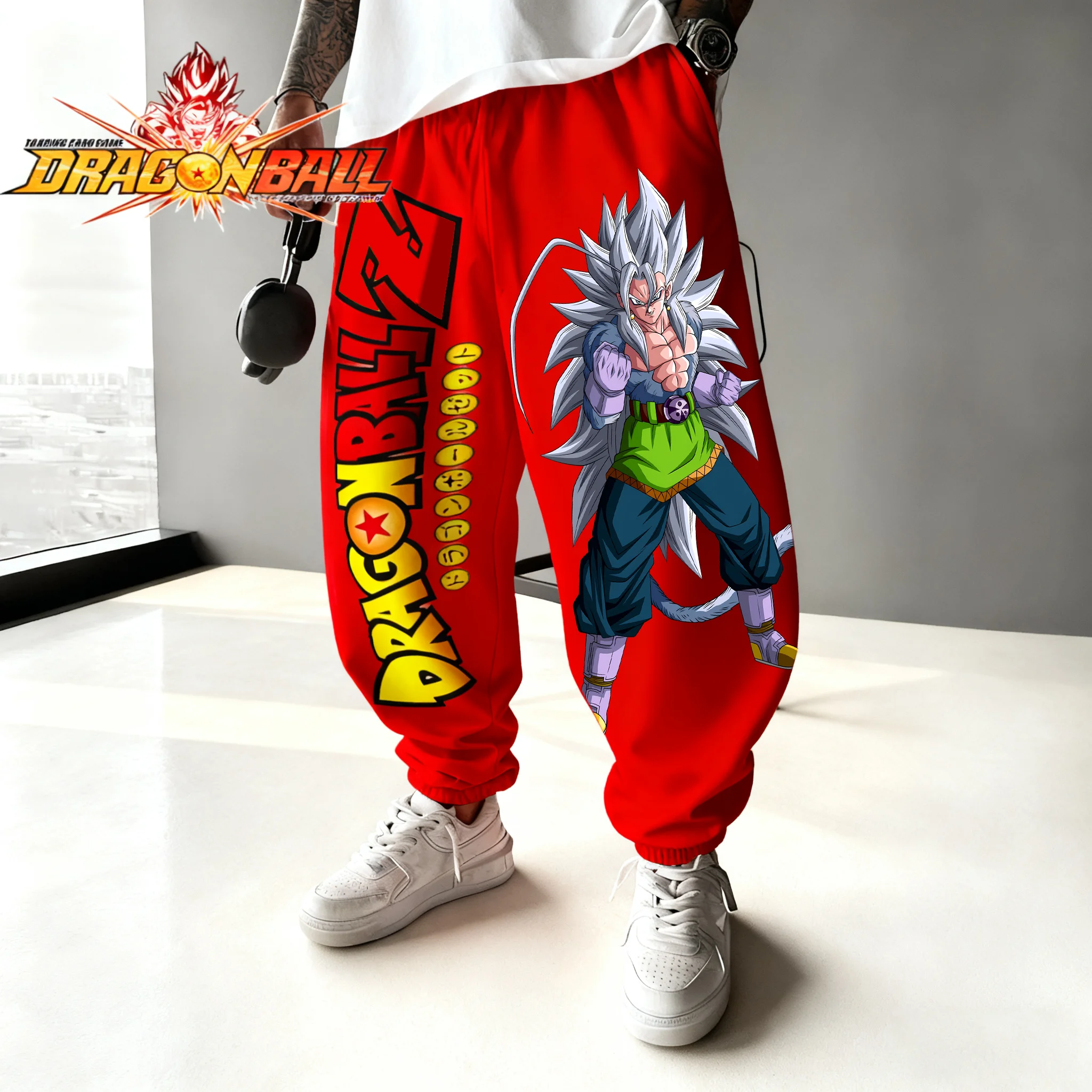 

Осень/Зима 2021, японские аниме Dragon Ball Super Saiyan 5 Zaiko, хлопковые спортивные штаны с принтом, модные мужские уличные модные брюки с манжетами Y2k