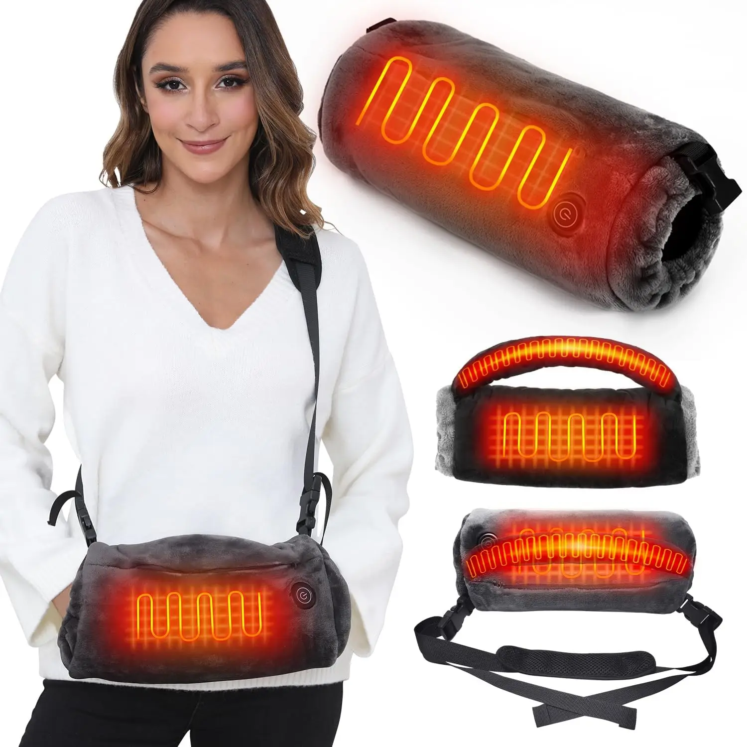 

Electric Heated Hand Warmer Pouch - 3 Heat Settings, Portable for Winter Hunting & Camping