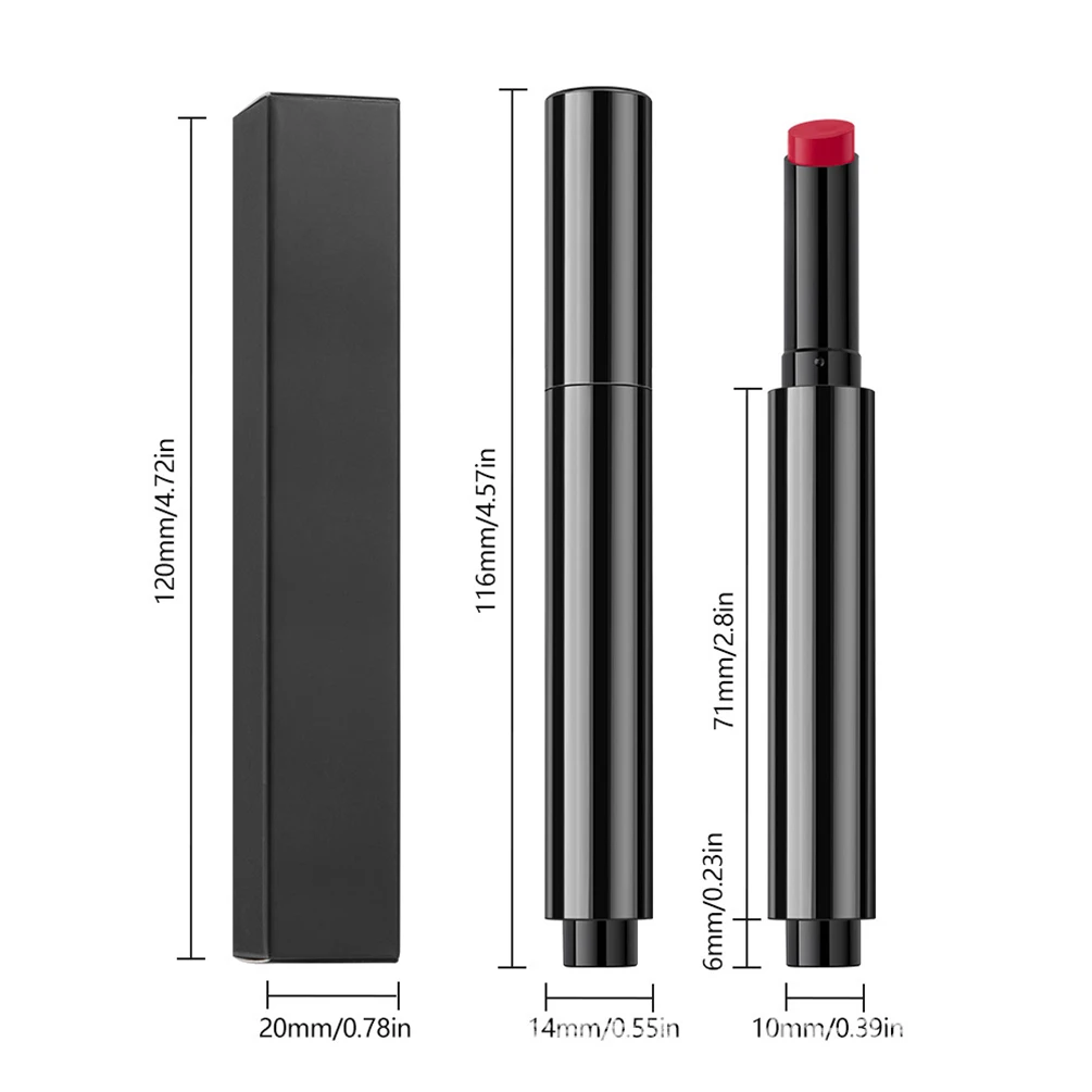 شعار مخصص أنبوب أسود قلم أحمر الشفاه العلامة الخاصة الصباغ نباتي مقاوم للماء طويلة الأمد ترطيب ترطيب ماكياج بالجملة