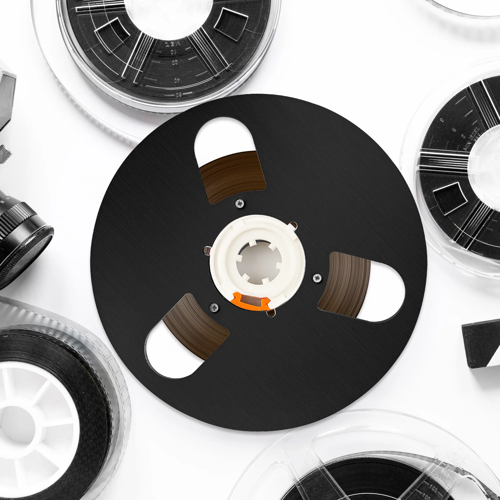

Aluminum Alloy Tape Reel with 3 Windproof Holes Empty Take Up Reel for Recording Low Noise Sound Quality Upgrade Part