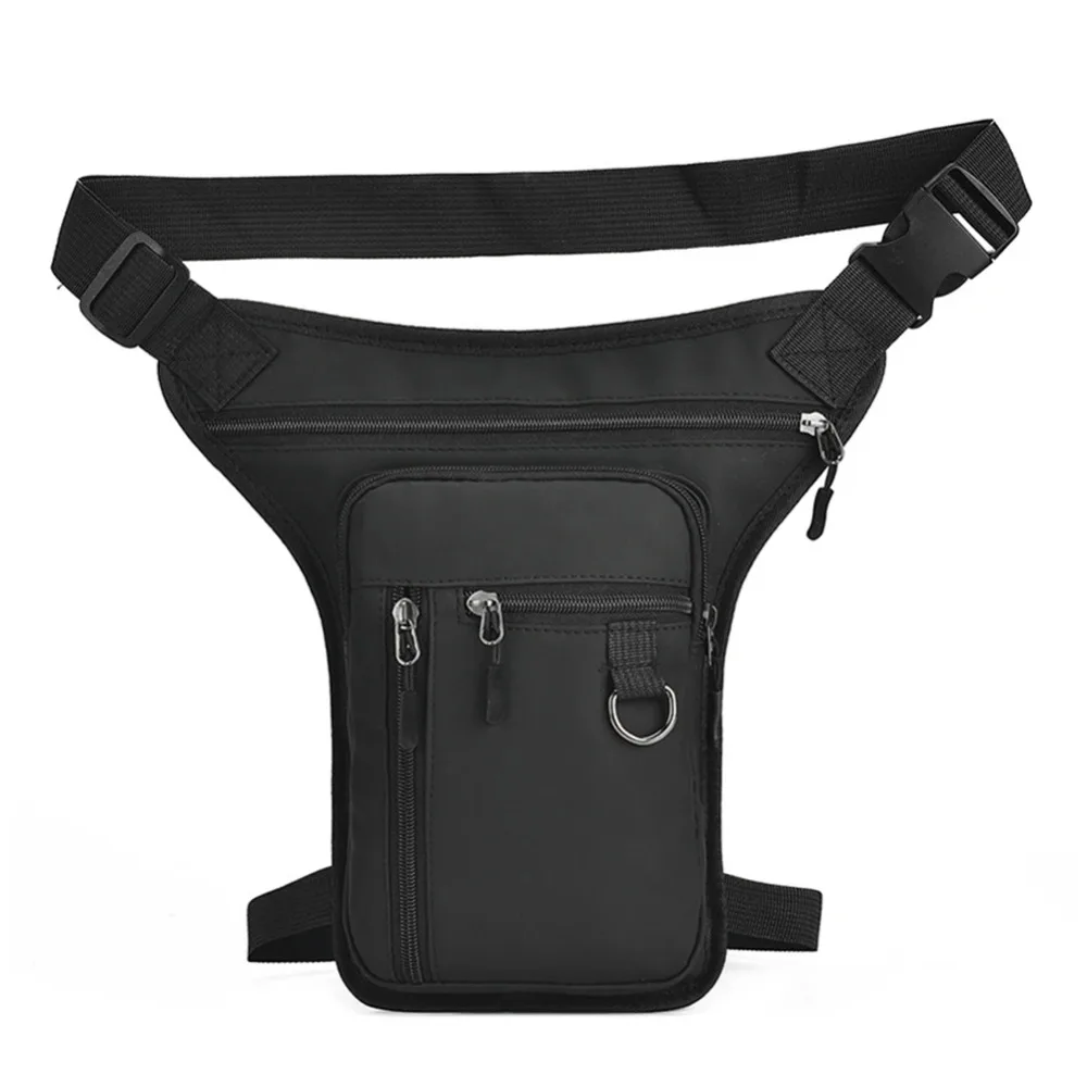 Men Motorcycle Leg Side Bag Multipocket Riding Fanny Pack PU Leather Tactical Travel Purse Outdoor Sports Ride Bag