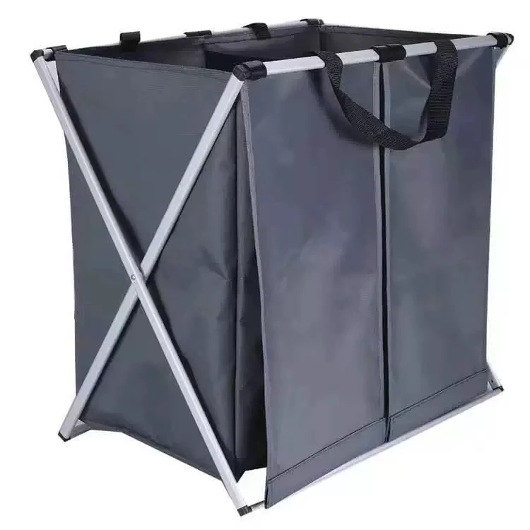 Dirty Clothes Storage Basket Three Grid Organizer Basket Collapsible Large Laundry Hamper Waterproof Home Laundry Basket