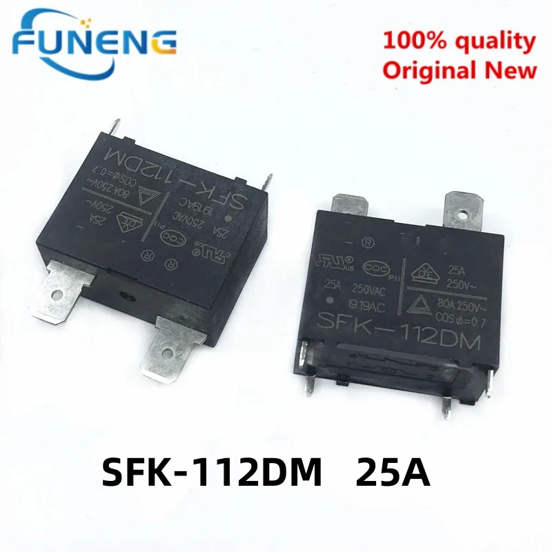 5PCS  New Original Relay SFK-112DM SFK 112DM 12VDC 20A/25A 250VAC 4Pins Air Conditioner Relay Power Relay