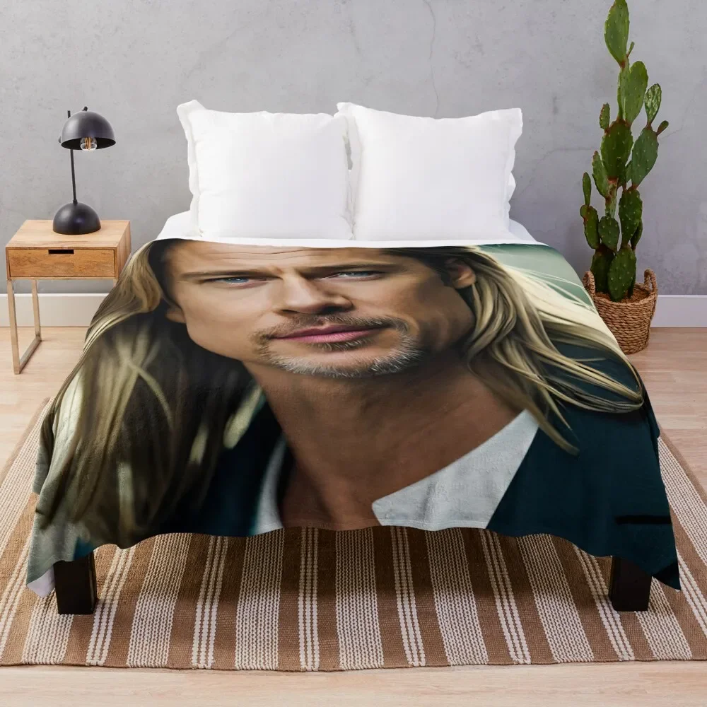 

Brad Pitt Throw Blanket