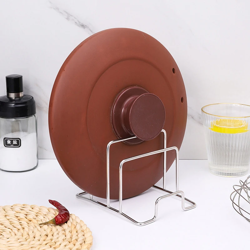 

Подставка для полки, многослойная компактная нержавеющая разделочная доска, практичный кухонный органайзер, держатель для крышки кастрюли, железный художественный дом