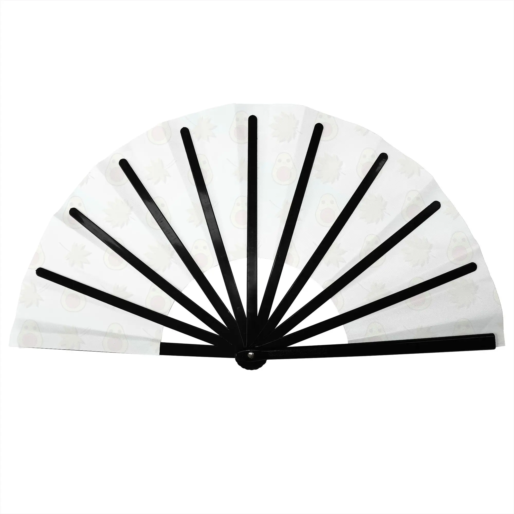 Cute Cartoon Avocado Hand Fan Promotional Gift Event Souvenir Tropical Fruit Durable Folding Fans Unique Bulk Pack Fan