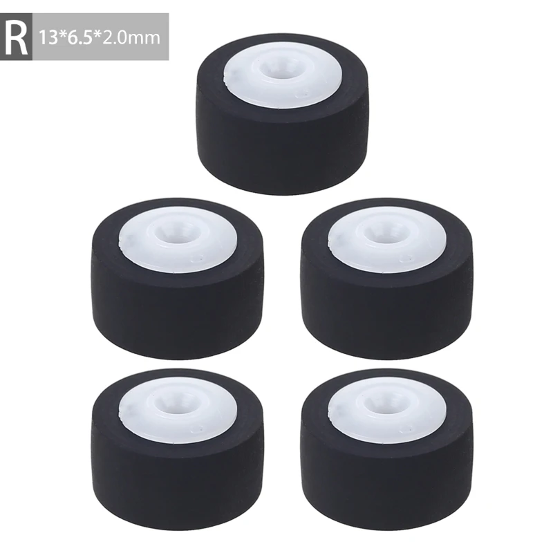 5Pcs Different Size Car Retractor Press Belt Pulley Deck Audio Pressure Record with Axis Wheel-10.2-6.5-1.5mm for Player