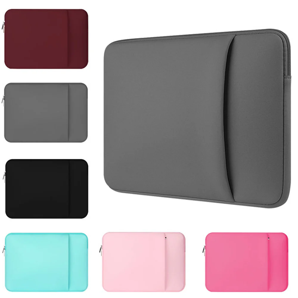 1PC Waterproof Notebook Laptop Bag For MacbookAir 13 Pro Laptop Book 11 13 14 15 15.6 Inch Computer Fabric Sleeve Cover