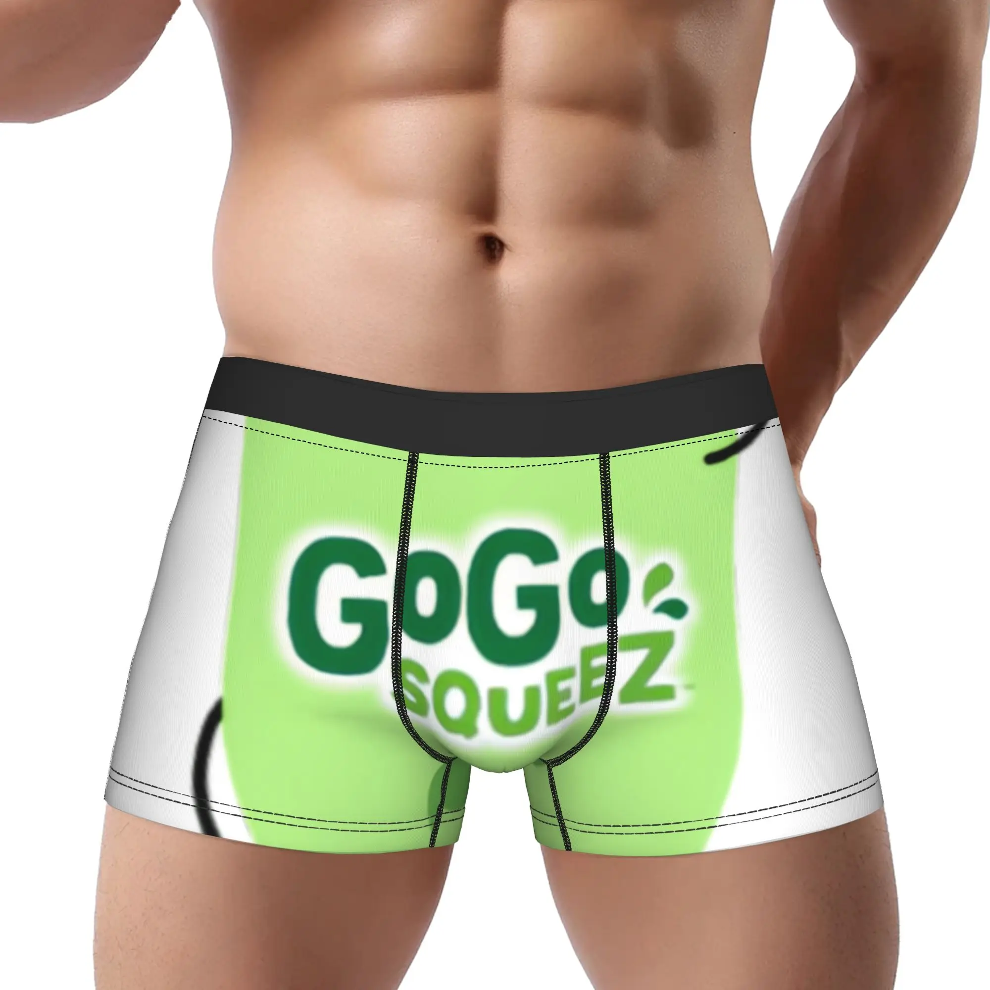 gGoGo Squeez Green Character  gGoGo squeeZ Underpants Homme Panties Men's Underwear Print Shorts Boxer Briefs