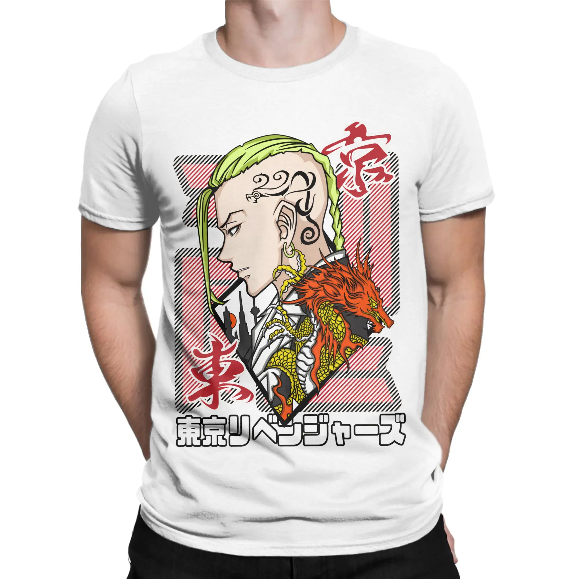 Men Women's T-Shirts Tokyo Revengers Anime Draken Funny 100% Cotton Tees Short Sleeve  T Shirts Round Collar Clothing Adult