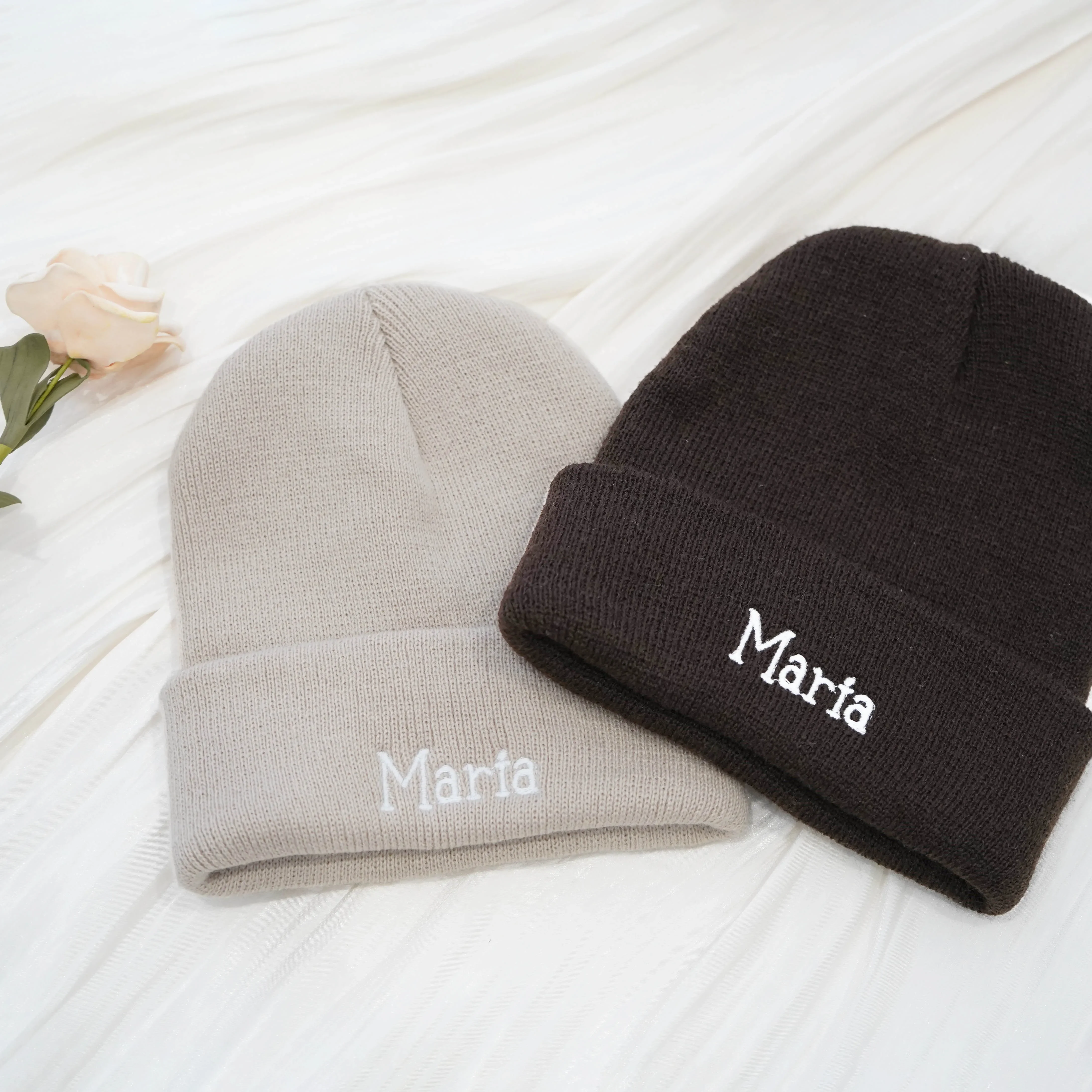 Personalized Embroidered Name Baby Beanie Hat Personalized Beanie Hat Newborn Christening Baby Shower