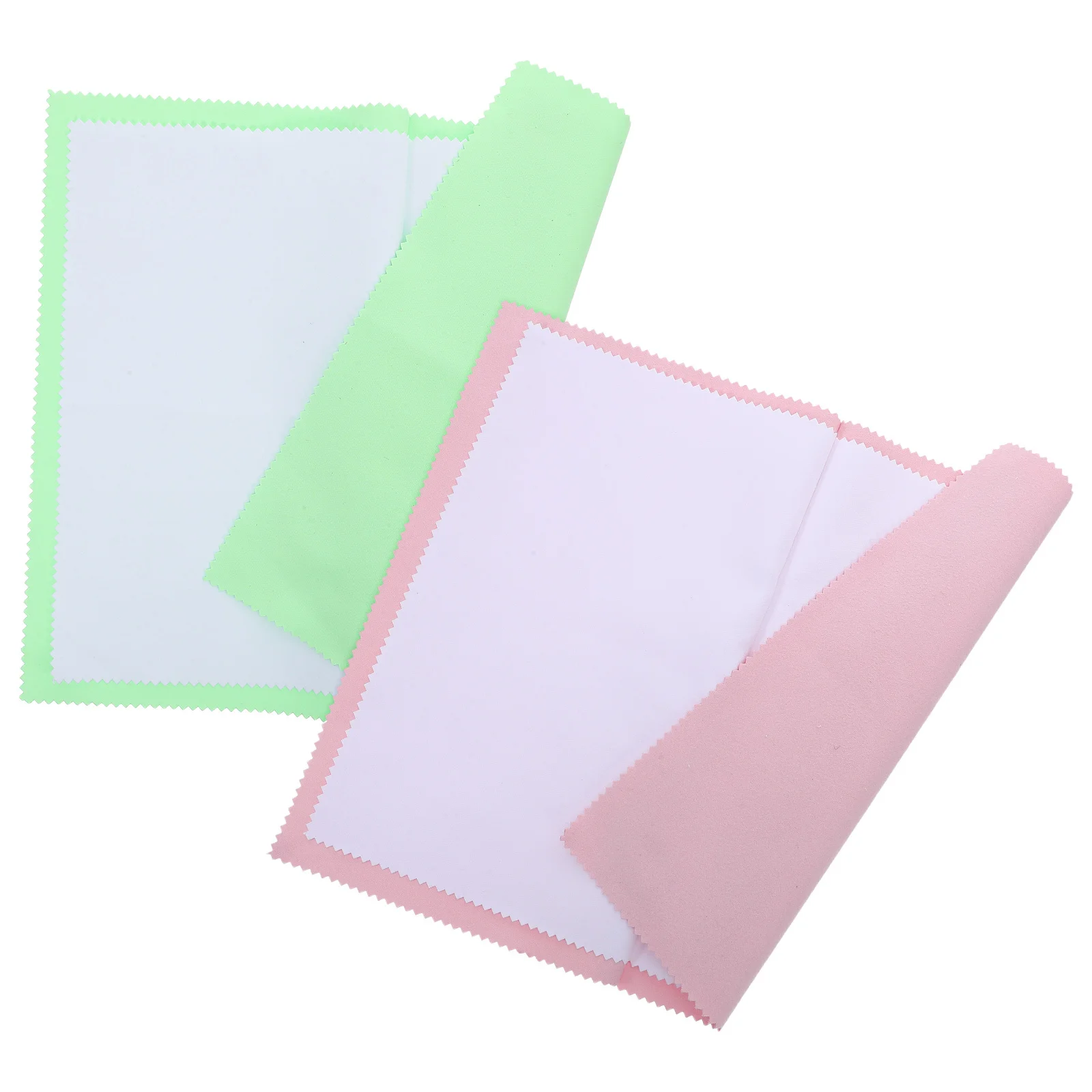 

2pcs Jewelry Cleaning Cloth 25X15Cm 4-Layer Suede Microfiber Polishing Cloth For Silver Gold Watch Jewelry Tarnish Remover Wipes