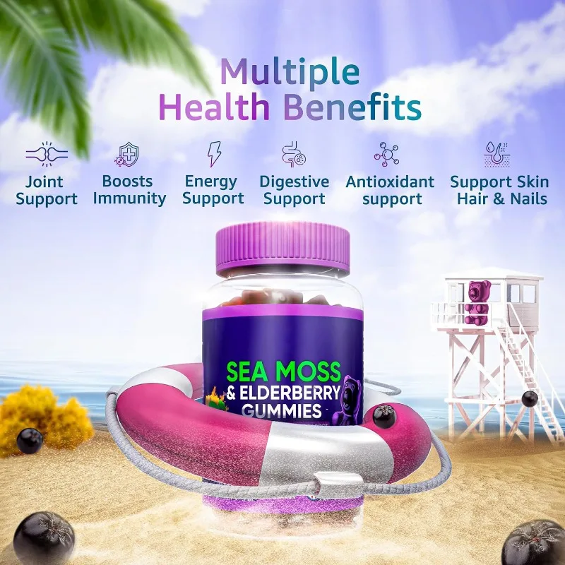 

Мармеладные жевательные конфеты, наполненные из морских водорослей, вкусная добавка, поддержка здоровья тела и защиты от иммунитета