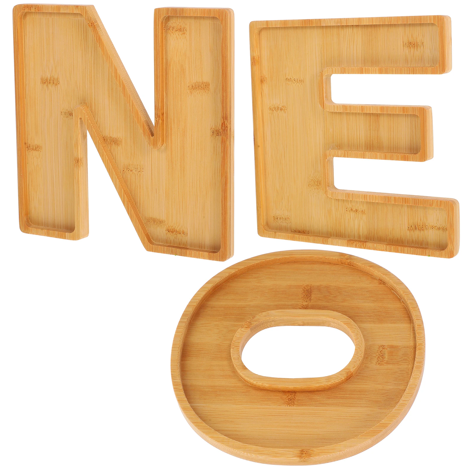 

Letter Tray Fruit Platter Party Decorate Wood Board Baby Toddler Snack Containers Versatile Use Material Birthday Plates
