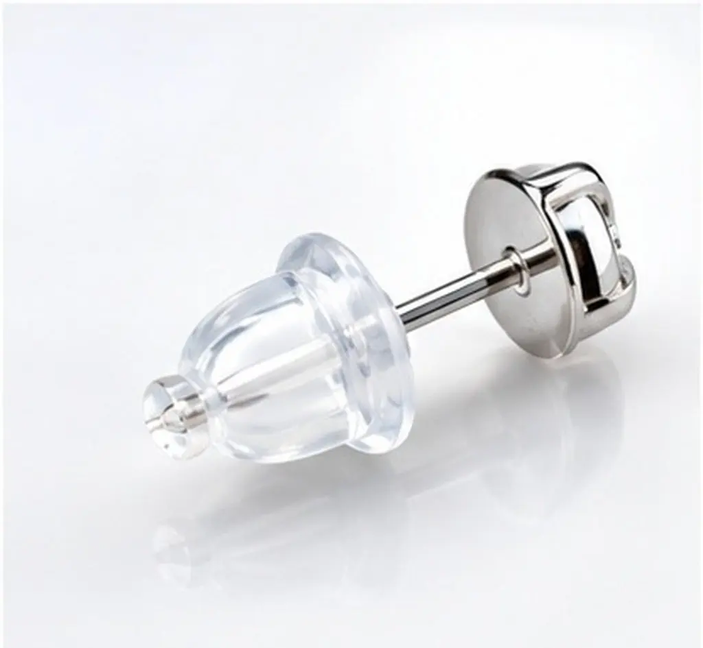 50Pcs Clear Plastic Earring Backs for Studs 3Mm Silicone Backings Invisible Comfort Secure Locking Stopper for Sports