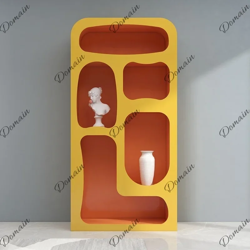J81 Modern Piano Paint Bookshelf Display Cabinet Floor Standing Art Showcase Shelf Assembly