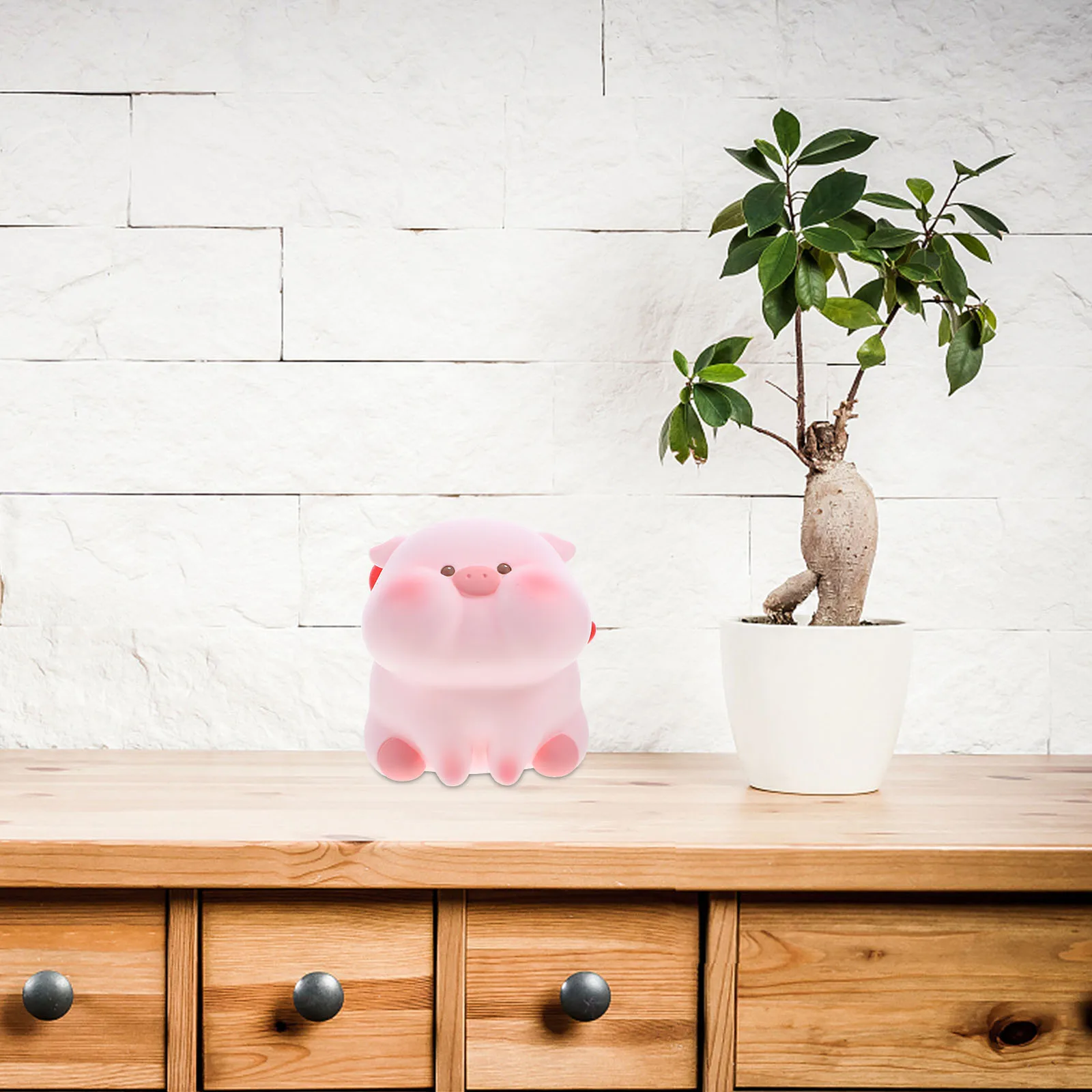 

Piggy Bank Coin Saving Pot Vinyl Cartoon Money Box Adorable Kids Birthday Gift Decorative Creative Storage Pig Shape