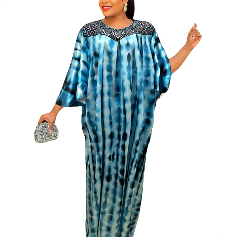 

Dashiki African Maxi Dress Women Batwing Sleeve Loose Boubou Africa Clothing Fashion New Print Long Robes African Dress Vestidos