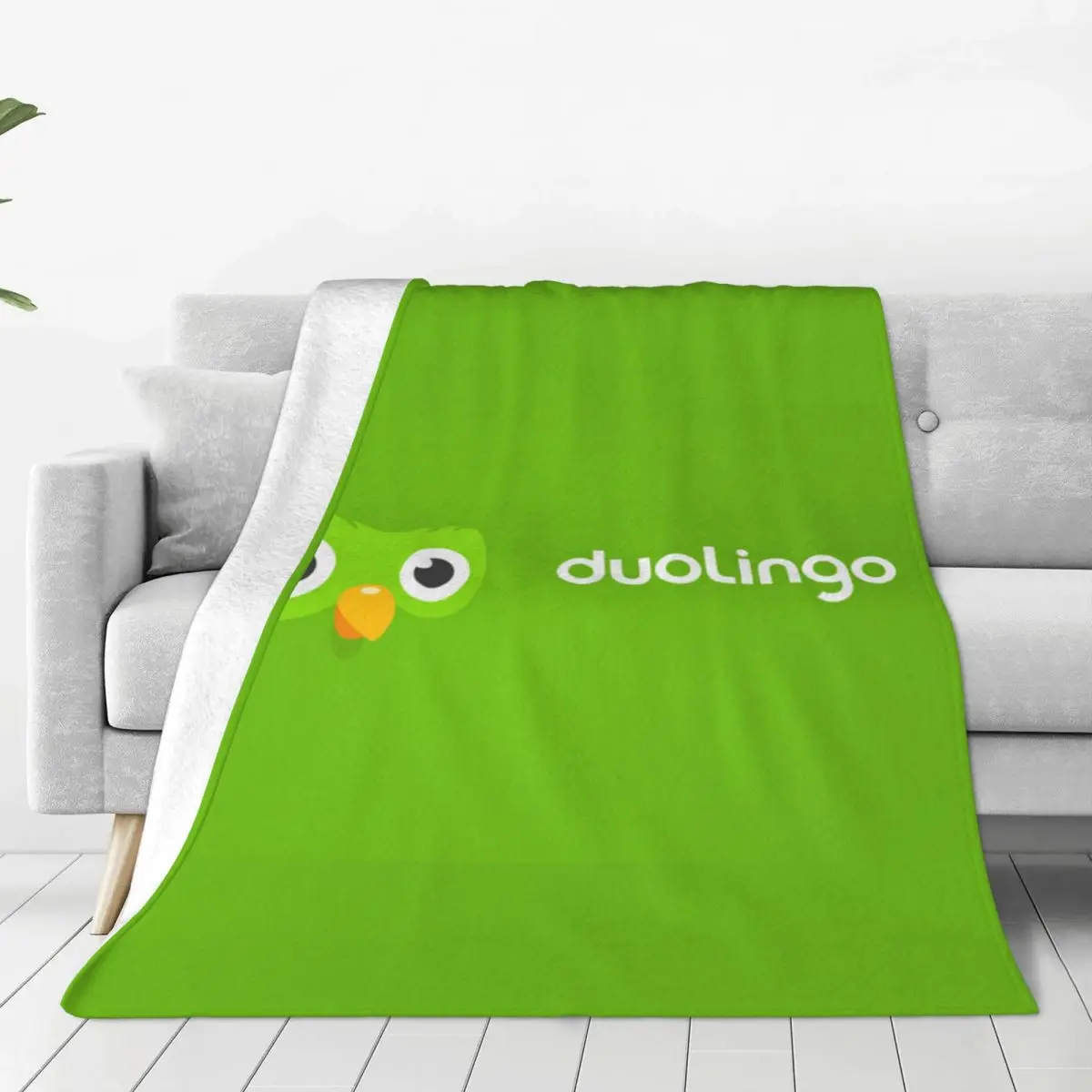 Duolingo Owl Duo Blanket Fleece Multi-function Throw Blanket Sofa Throw Blanket For Couch Bedding Office Throws Bedspread Quilt