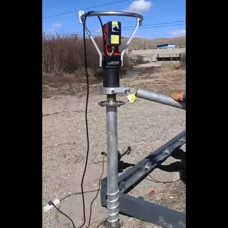 Ground Screw Driver Post Pile Driver Electric Driver Machine Solar Ground Screw Machine