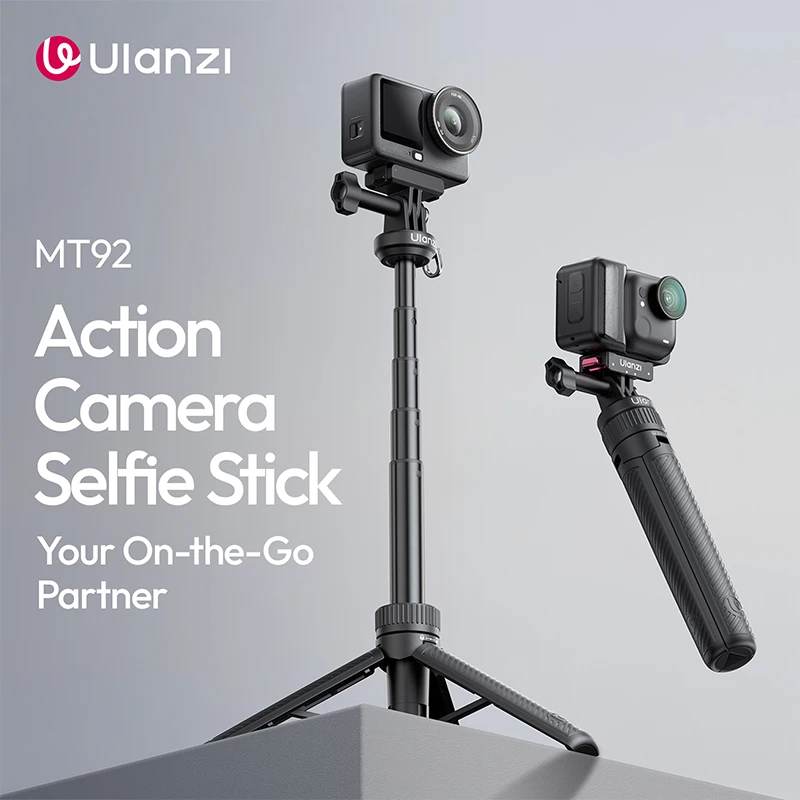 ​Ulanzi MT92 Action Camera Selfie Stick 2-in-1 Selfie Stick Tripod for DJI for Gopro for Outdoor Photography Vlog Video