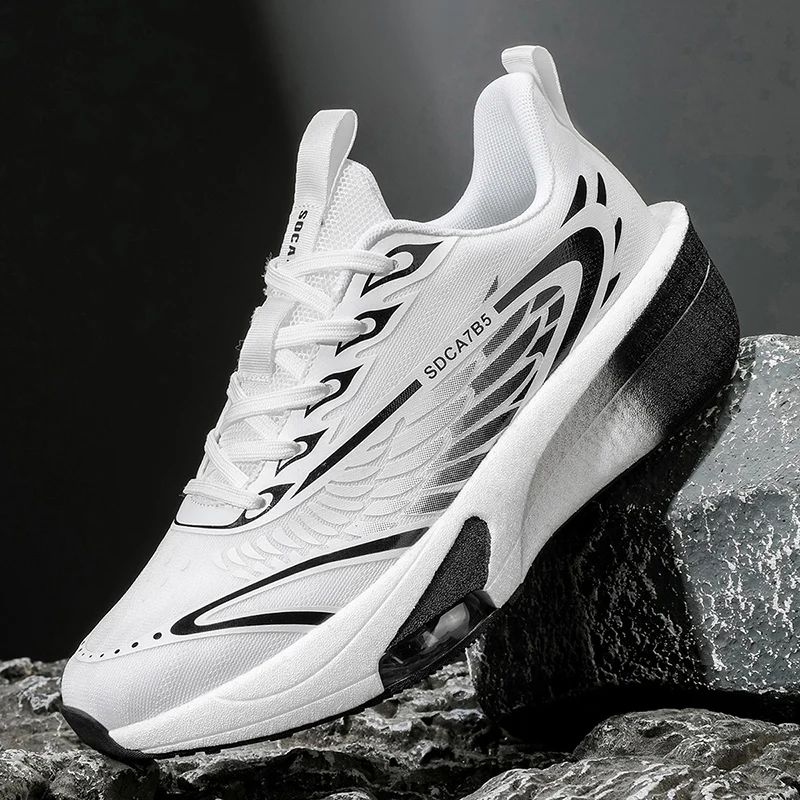 Marathon Carbon Plate Air Cushion Men Sports Running Shoes Breathable Lightweight Women's Comfortable Athletic Nonskid Sneakers