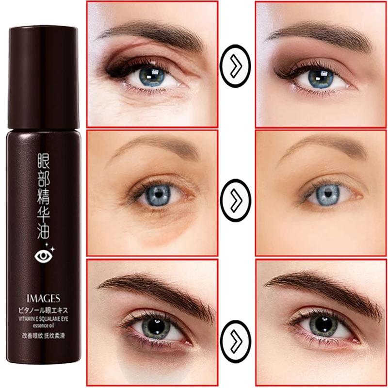 Retinol Anti-Wrinkle Eye Serum Oil Squalane Lifts Tightens Eye Area Lightens Fine Lines Dark Circles Remove Eyes Bags Puffiness