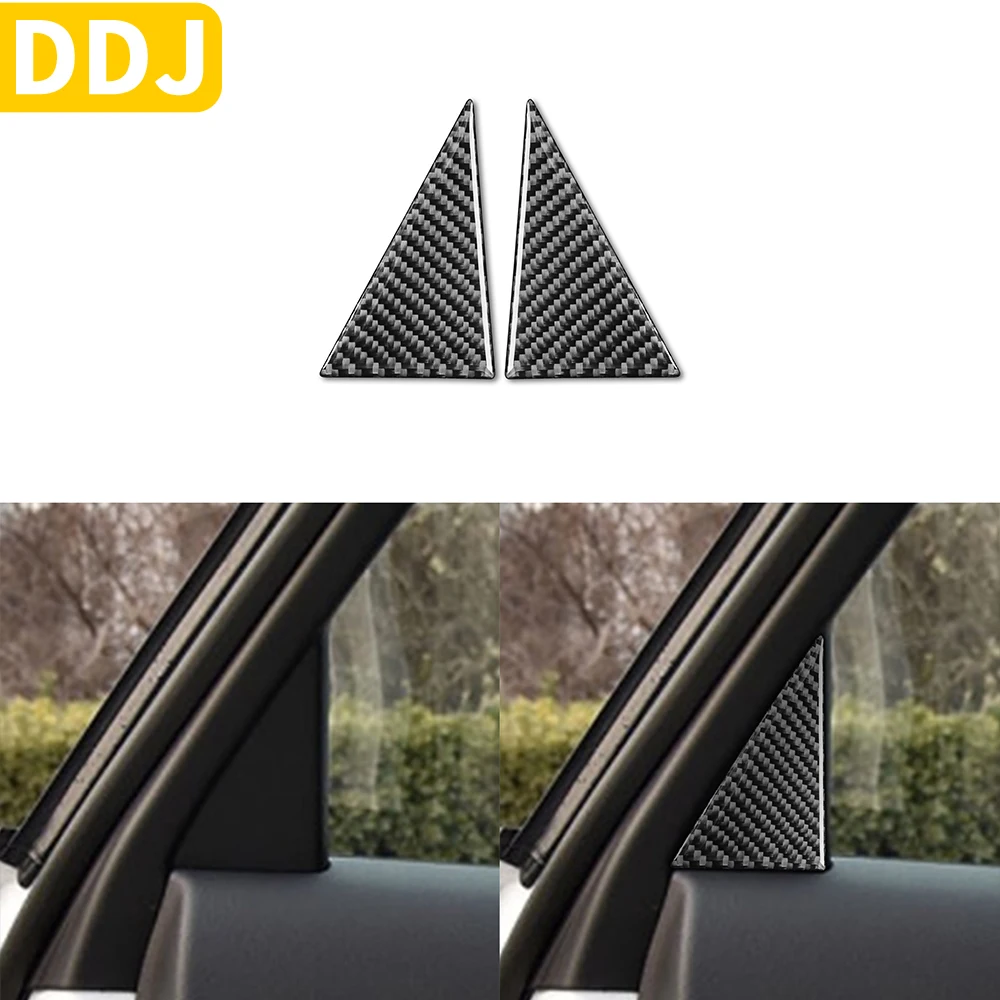 

Carbon Fiber Interior Auto Rear Door Post Triangle Trim Sticker For Audi Q3 2015-2018 Modification Decoration Accessories