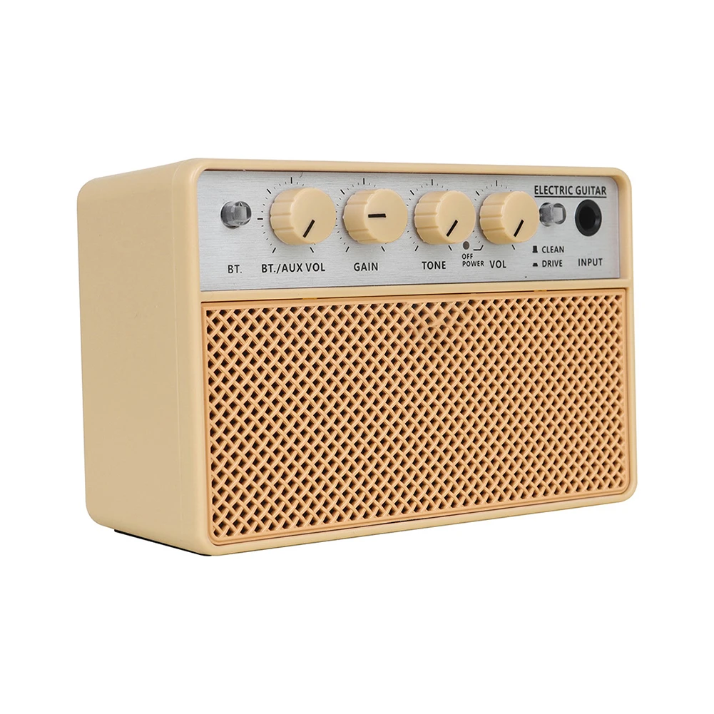 

Electric Guitar Amp Bass Amp 10 Watts 15*9.5*6.5CM 6.35mm Input Connector Plug Battery-powered USB-C Interface