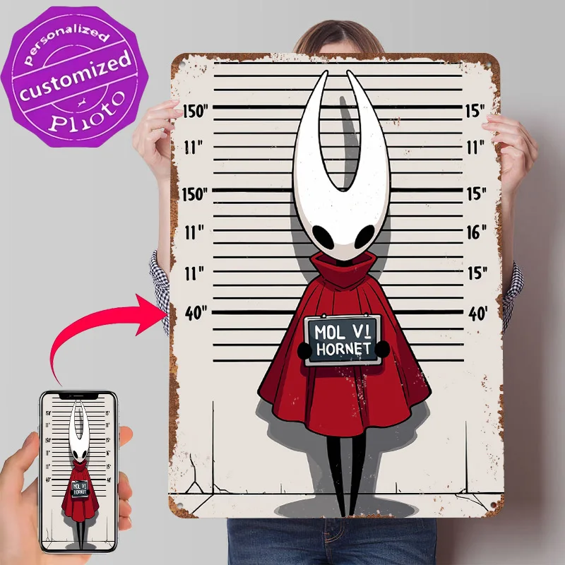 Hornet Mugshot Metal Poster Customized Wall Art Retro Vintage Metal Signs for Man Cave Living Room Decoration Home Decorations