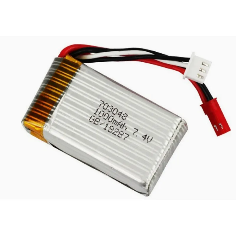 For MJXRC X600 7.4V 1000mAh 25C Lipo Battery 2S RC Drone Toy with JST SM T EL-2P Tamiya Plug