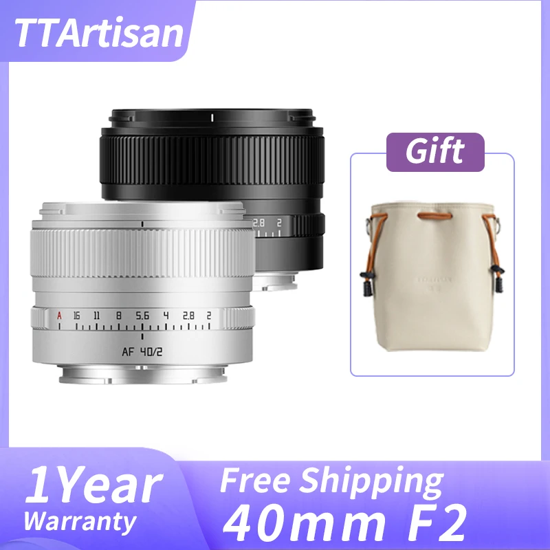

Полнокадровый премьер-объектив TTARTISAN AF 40 мм F2 с автофокусом для камер Sony A7iii A7iv Fx30 Nikon Z5 ZF Z6ii