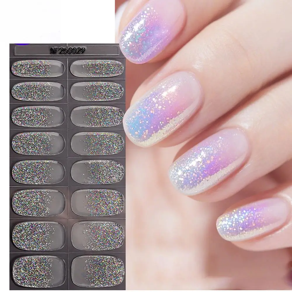 

Полное покрытие, обертывания, наклейки, долговечная наклейка с блестящей пудрой, гель для ногтей, французская нашивка, наклейка для ногтей, водостойкая паста