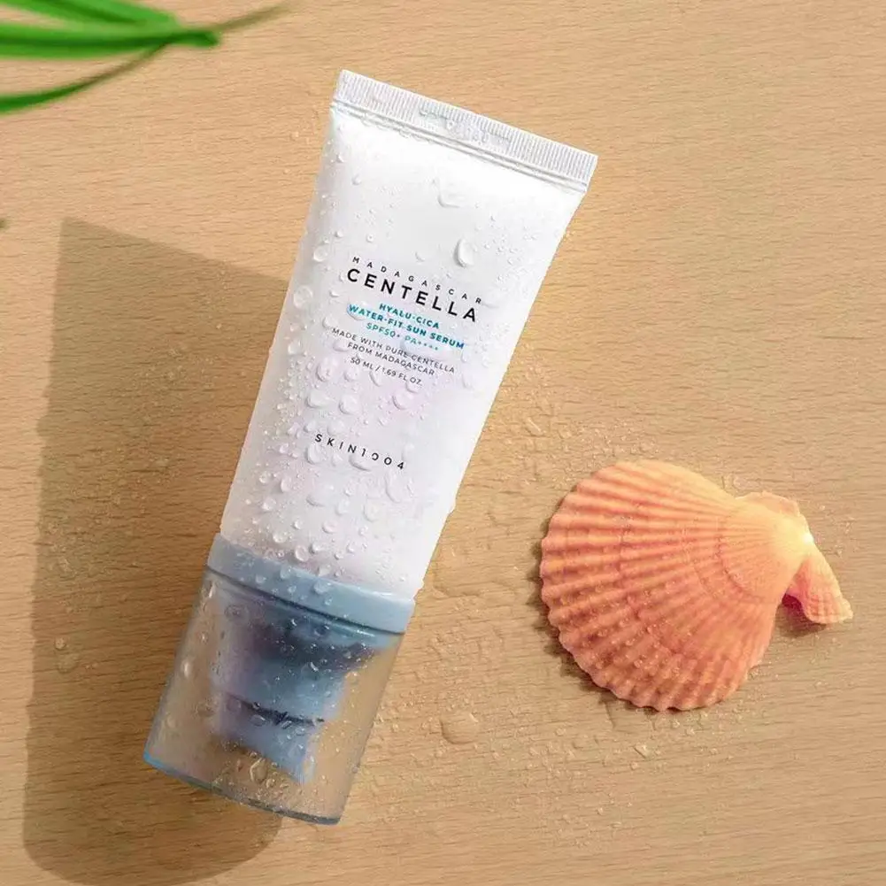 Crema protectora sensible al agua, ácido hialurónico, hierba de nieve, 50mL, Madagascar Centella Hyalu Cica, suero solar resistente al agua
