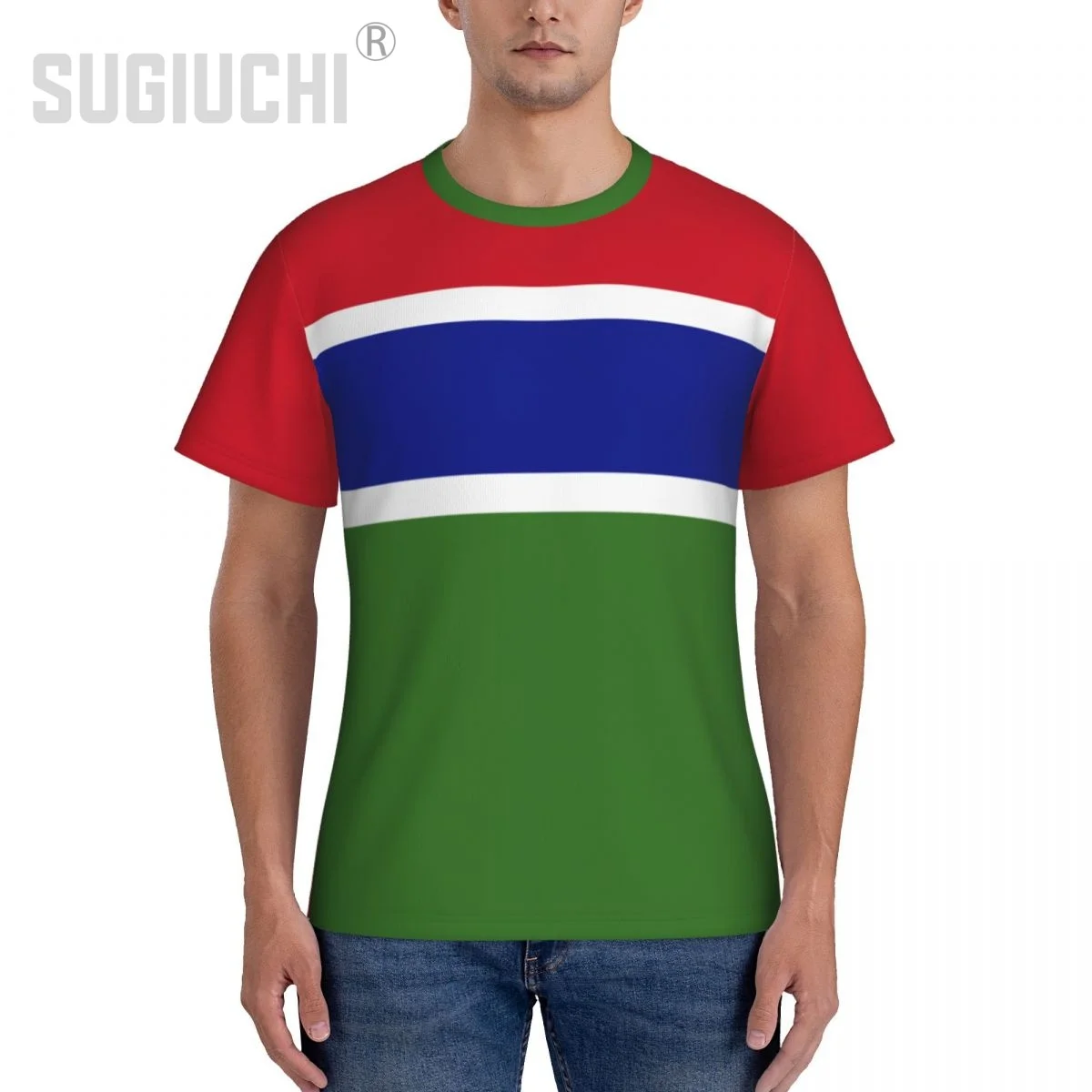 Tight Sports T-shirt Gambia Flag Gambian 3D For Men Women Tees jersey Clothes Soccer Football Fans Gift Patriotic T shirt