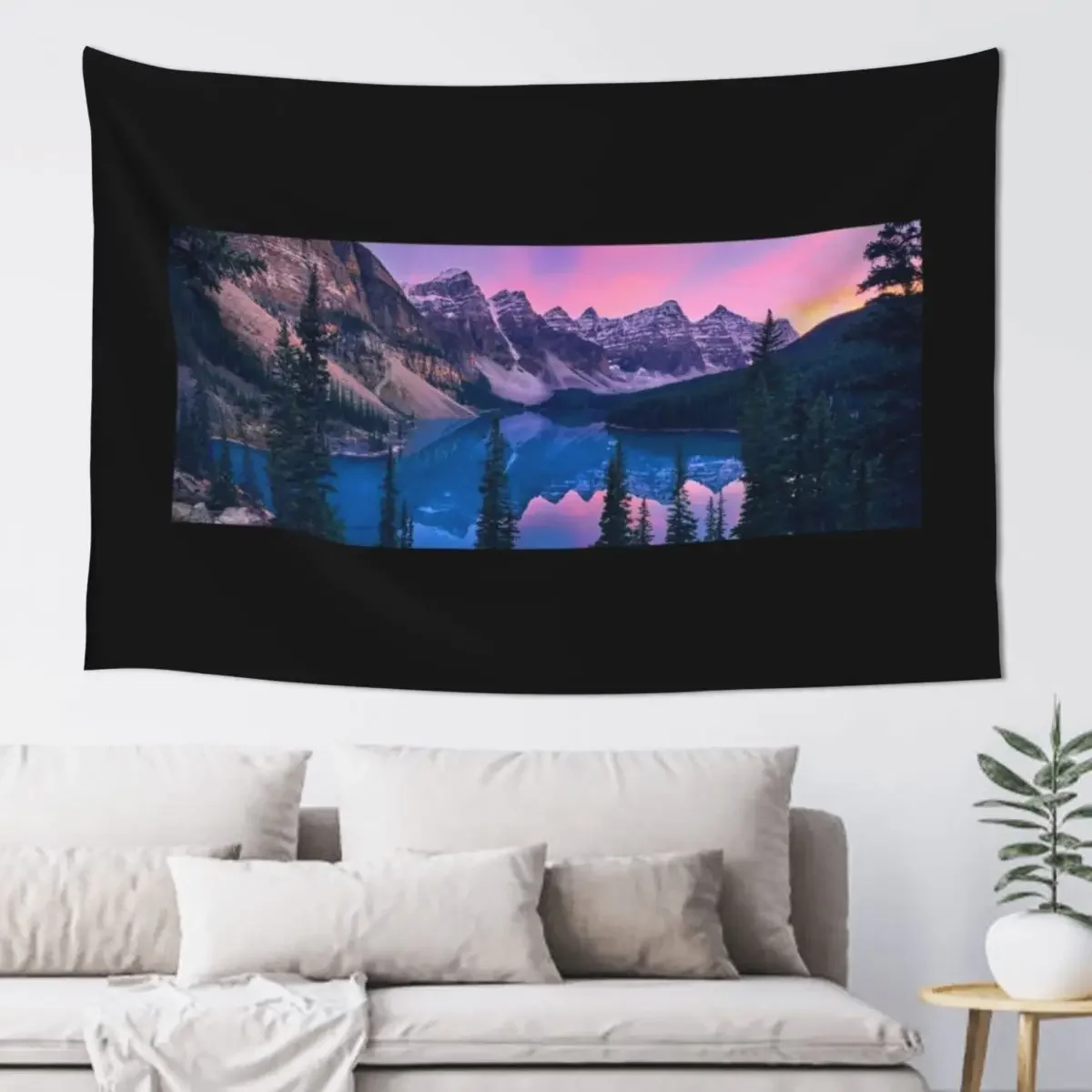 Lake Moraine Sunset Tapestry Room Aesthetic Decor Wall Decoration Room Decor Cute Tapestry