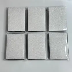 SKYSONIC 50pcs Kpop Card Sleeves 61x91mm 20C Silver Bling Holder For Holo Postcards Top Load Film Photocard Game Cards Protector