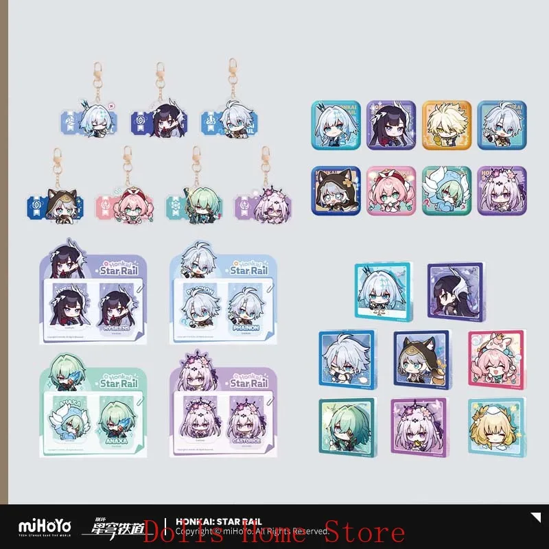 Merchandising ufficiale miHoYo Originale autentico Serie PMZLG Gioco Honkai Star Rail Phainon Castorice Cerydra Ciondolo Distintivo Segnalibro