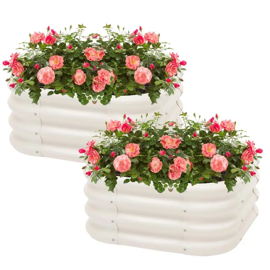 

Оцинкованная приподнятая грядка 2x1 фут, уличная металлическая клумба для садоводства и посадки