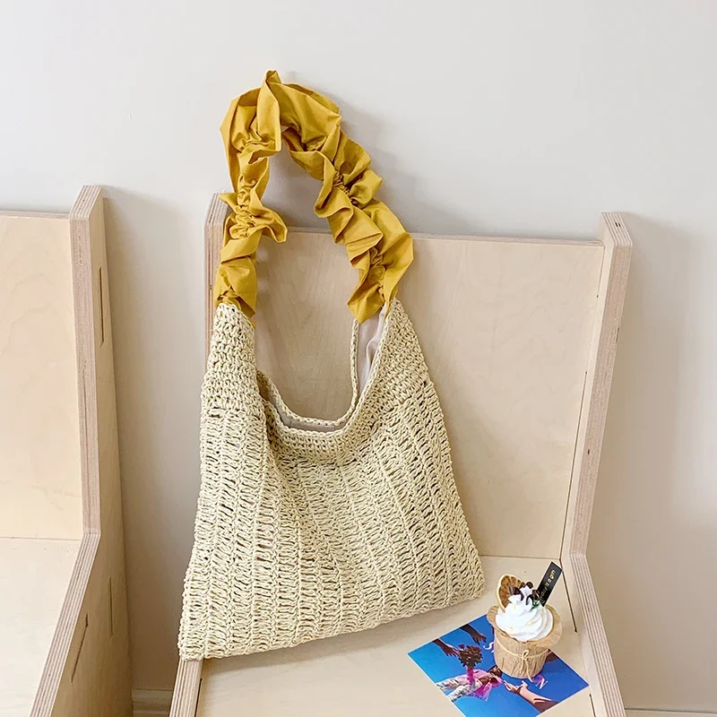 

Summer Versatile Concise Fashion Straw Weaving Hasp Women's Shoulder Bags 2025 New Large Capacity High Quality Handbag
