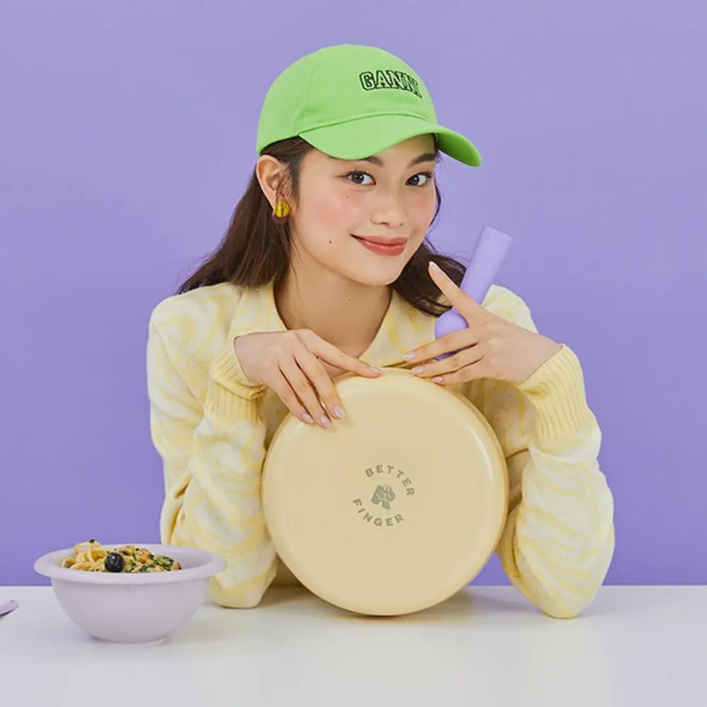 طقم أواني طهي - أوعية ومقلاة مطبخ مطلية بالسيراميك يوميًا مكونة من 5 قطع