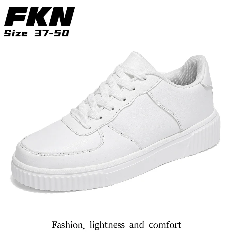 

Fashion white men's and women's shoes men's lightweight breathable sports casual shoes youth trend plus size men's shoes 37-50