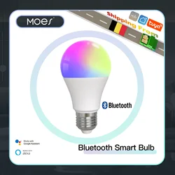 MOES Smart Bluetooth Led Bulb с регулируемой яркостью 9 Вт E27 TUYA Лампы для вечеринок Цвет регулируемый диммер Alexa google Voice