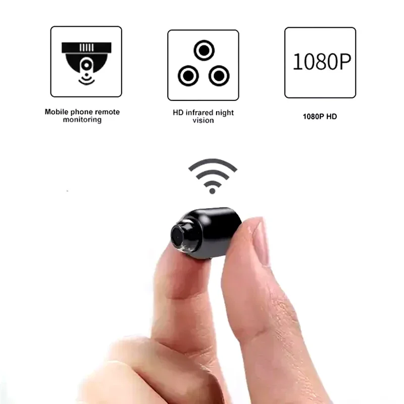 Webcam 1080P HD Wireless WiFi Remote Phone APP Home Security Anti-theft Night Vision Mini Camera Video Recorder Support TF Card