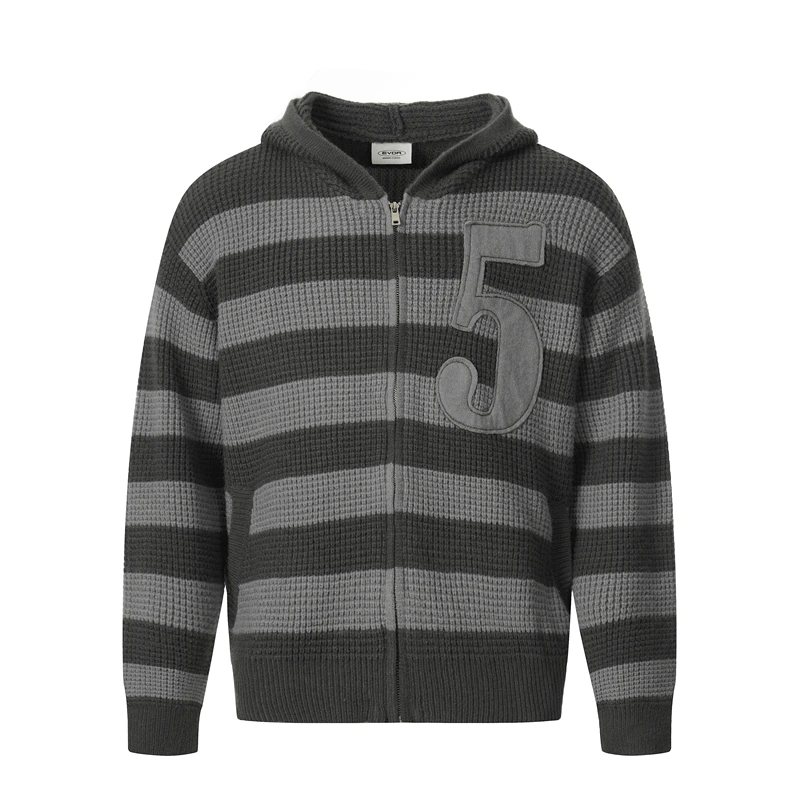 

Кардиган-худи GXFortune в американском ретро-стиле на молнии, свободный универсальный вязаный свитер для мужчин и женщин, верхняя одежда для пар